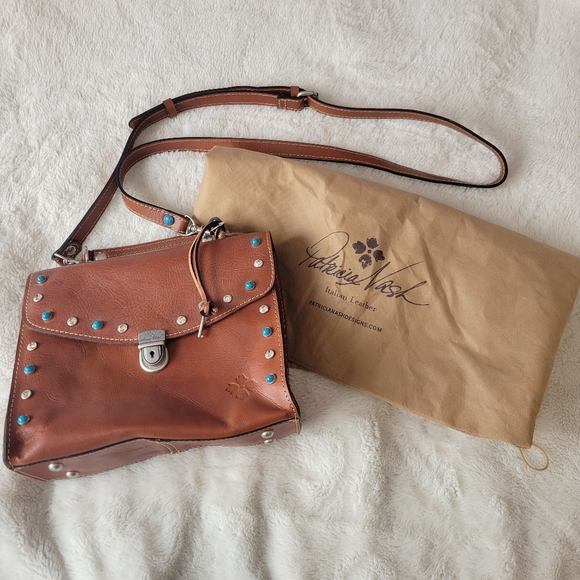 Patricia Nash Diamond Studded Leather Purse - Picture 2 of 13